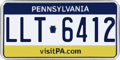 PA license plate LLT6412