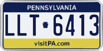 PA license plate LLT6413