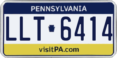 PA license plate LLT6414
