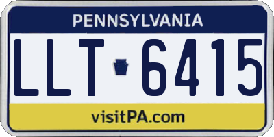 PA license plate LLT6415