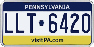 PA license plate LLT6420