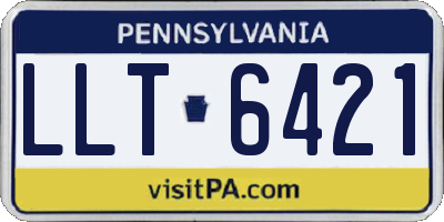 PA license plate LLT6421
