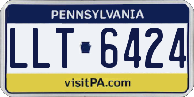 PA license plate LLT6424
