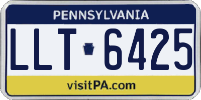 PA license plate LLT6425