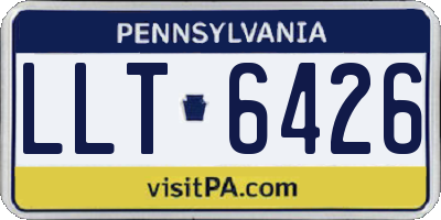 PA license plate LLT6426