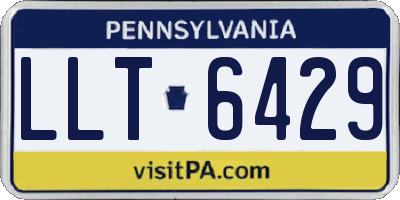 PA license plate LLT6429