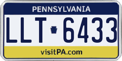 PA license plate LLT6433