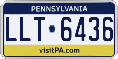 PA license plate LLT6436