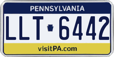 PA license plate LLT6442