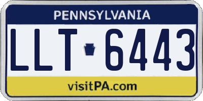 PA license plate LLT6443