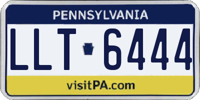 PA license plate LLT6444