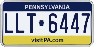 PA license plate LLT6447