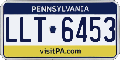 PA license plate LLT6453