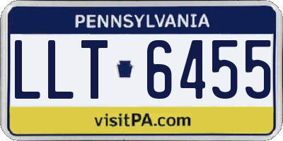 PA license plate LLT6455