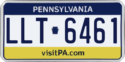 PA license plate LLT6461
