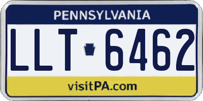 PA license plate LLT6462
