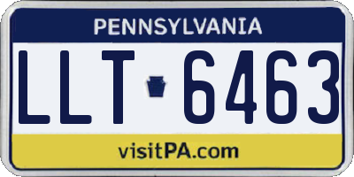 PA license plate LLT6463
