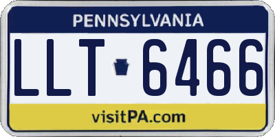 PA license plate LLT6466