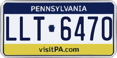 PA license plate LLT6470