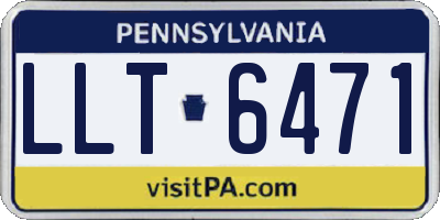PA license plate LLT6471