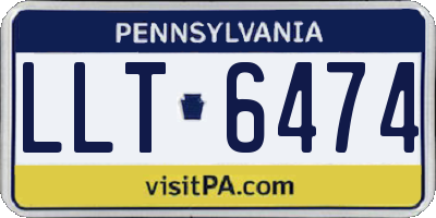 PA license plate LLT6474