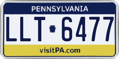 PA license plate LLT6477