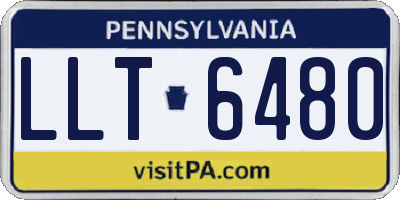PA license plate LLT6480