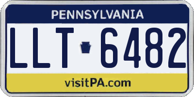 PA license plate LLT6482