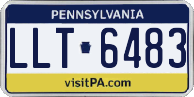 PA license plate LLT6483