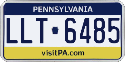 PA license plate LLT6485