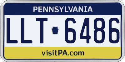 PA license plate LLT6486