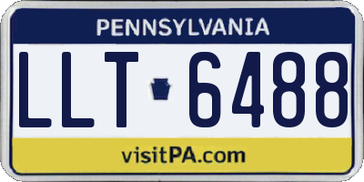 PA license plate LLT6488