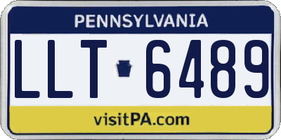 PA license plate LLT6489