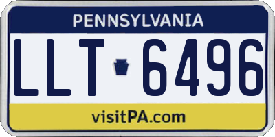 PA license plate LLT6496