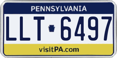 PA license plate LLT6497