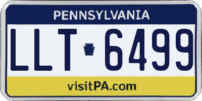 PA license plate LLT6499