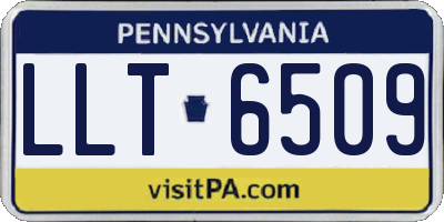 PA license plate LLT6509