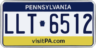 PA license plate LLT6512