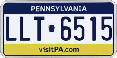 PA license plate LLT6515