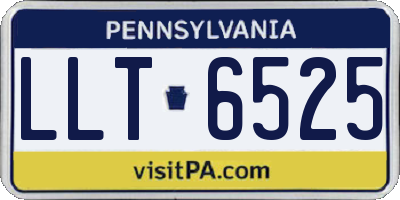 PA license plate LLT6525
