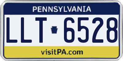 PA license plate LLT6528