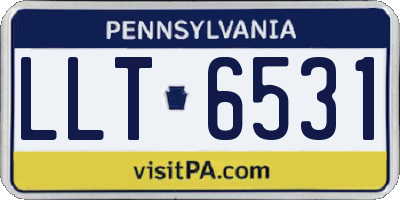 PA license plate LLT6531