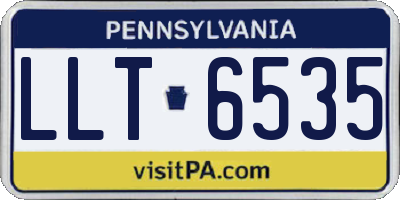 PA license plate LLT6535