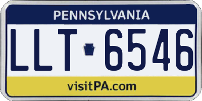 PA license plate LLT6546