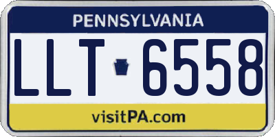 PA license plate LLT6558
