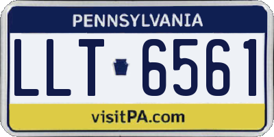 PA license plate LLT6561