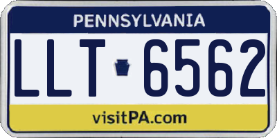 PA license plate LLT6562