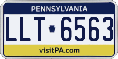 PA license plate LLT6563