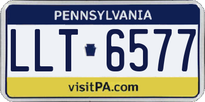 PA license plate LLT6577