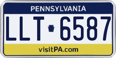 PA license plate LLT6587